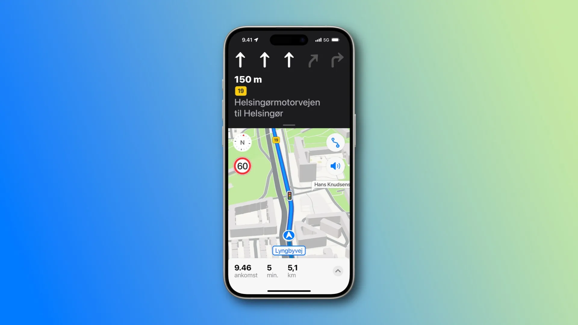 Stapsgewijze navigatie in Denemarken met opnieuw ontworpen Apple Maps op iPhone