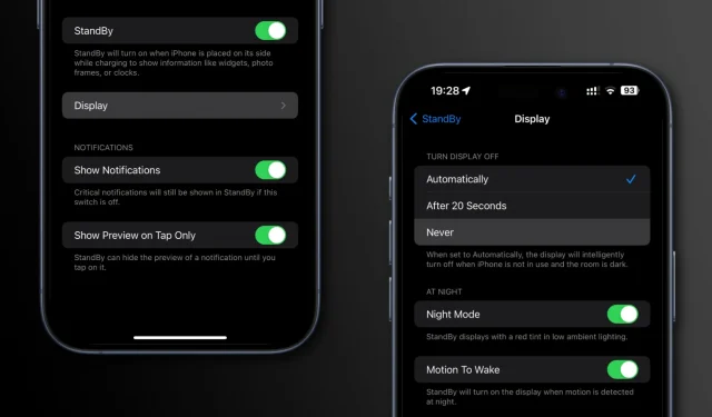 iOS 17.1 fügt neue StandBy-Anzeigeoptionen hinzu, um den Bildschirm des iPhones wach zu halten