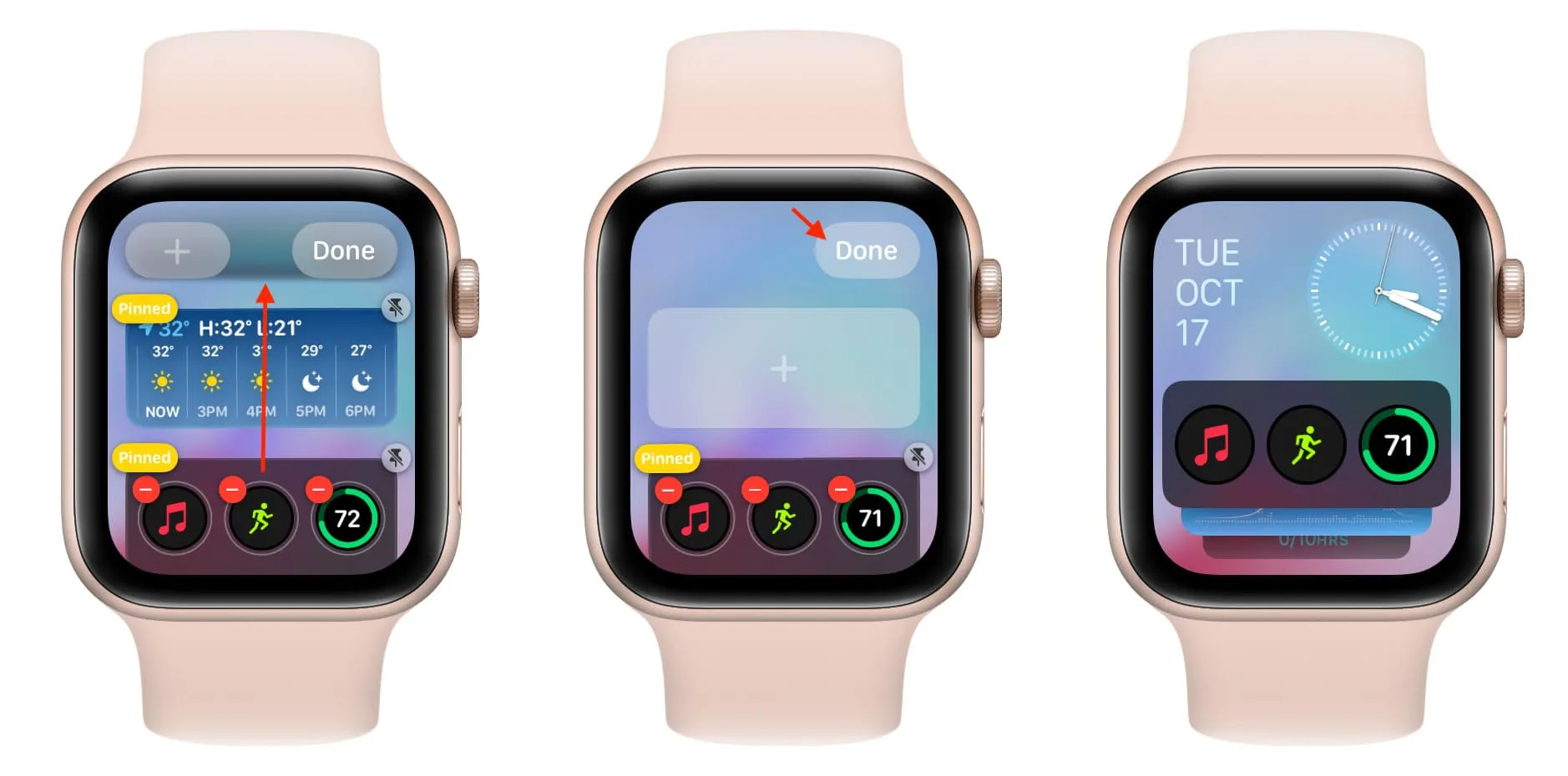 Змініть порядок віджетів на Apple Watch