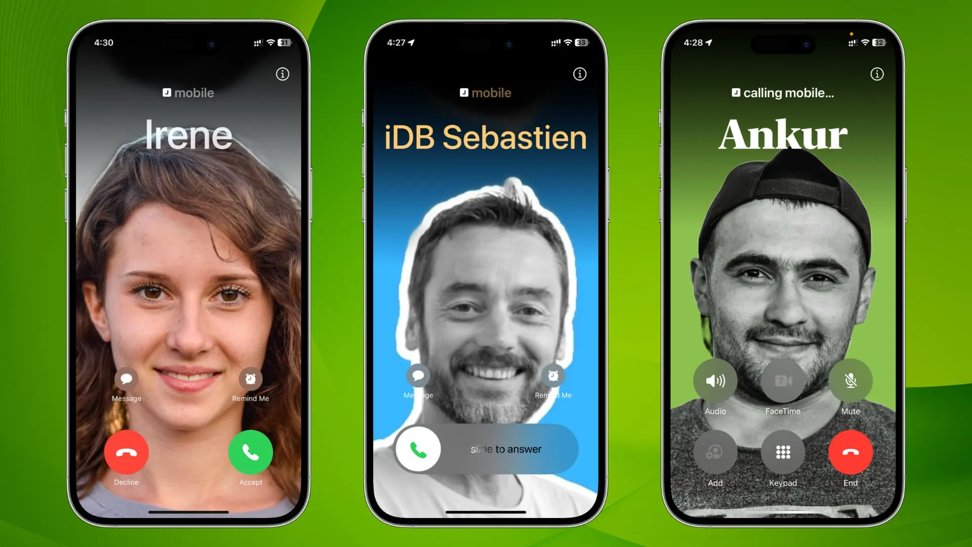 Kontaktposter für Telefon- und FaceTime-Anrufe auf dem iPhone