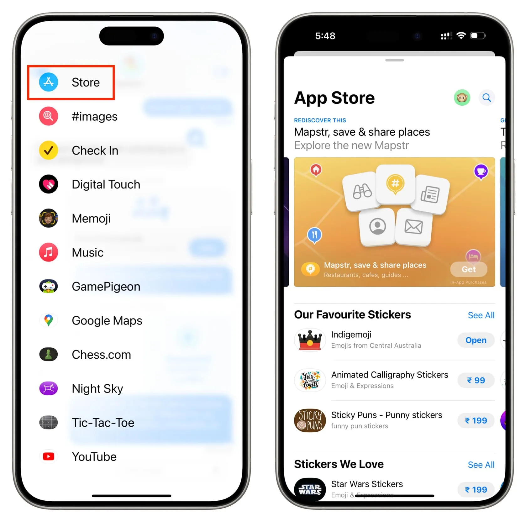 Baixe novos aplicativos iMessage em sua App Store