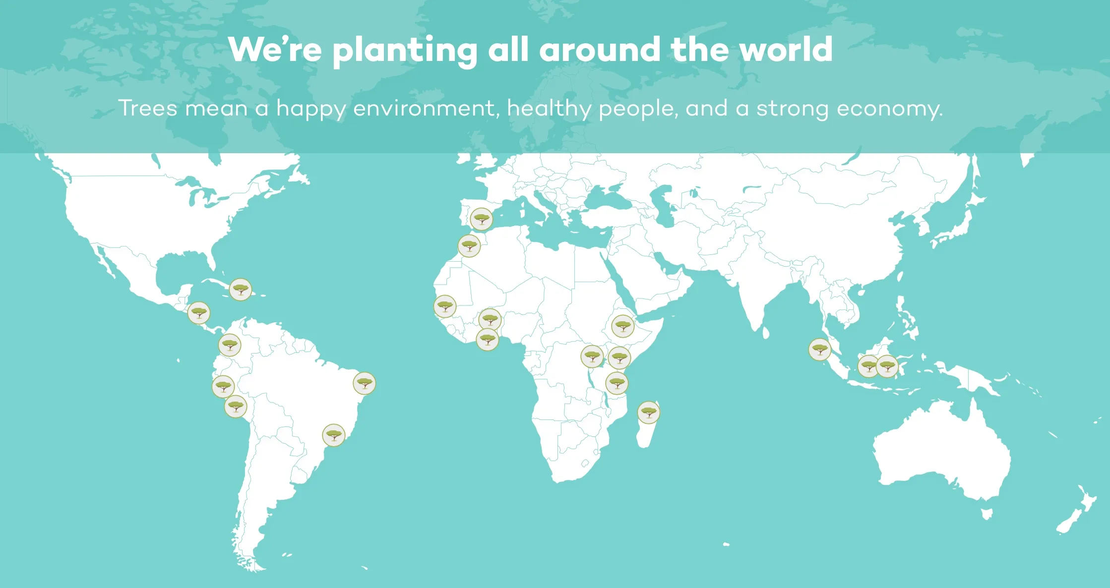 Ecosia, wie es funktioniert, Karte