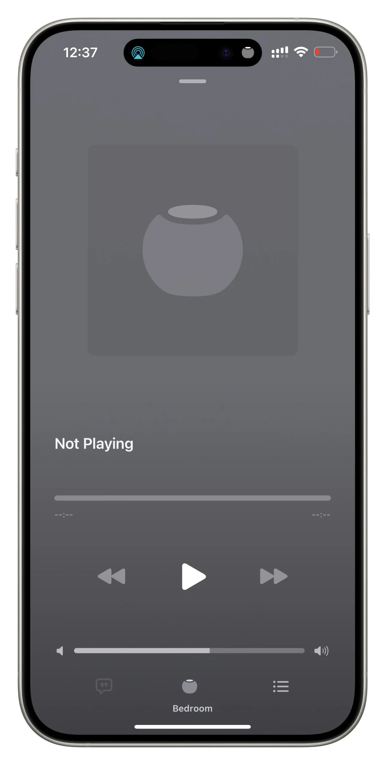 Tela cinza inútil no Apple Music no iPhone