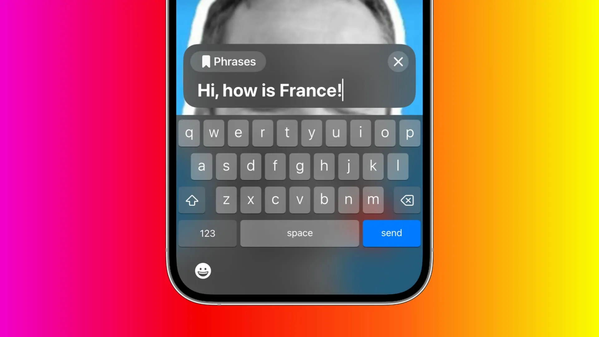 Live-Sprache während eines Telefongesprächs auf dem iPhone