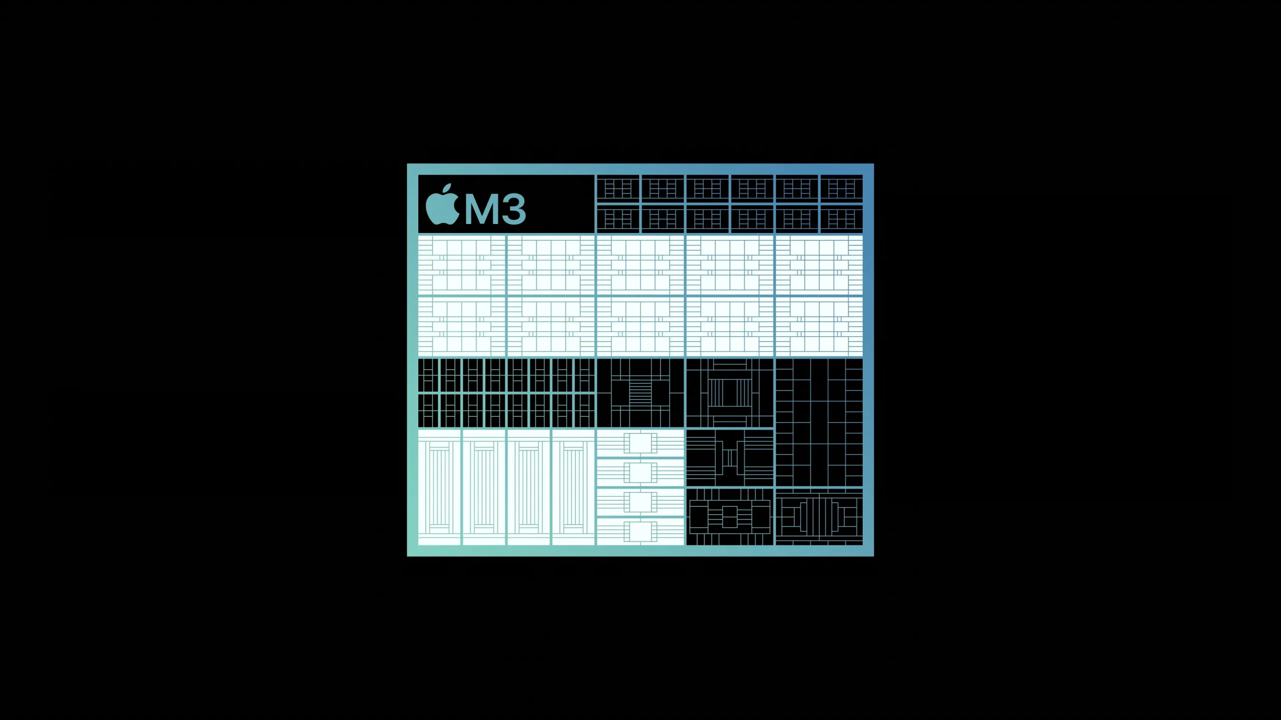 M3 Chip Layout-achtergrond