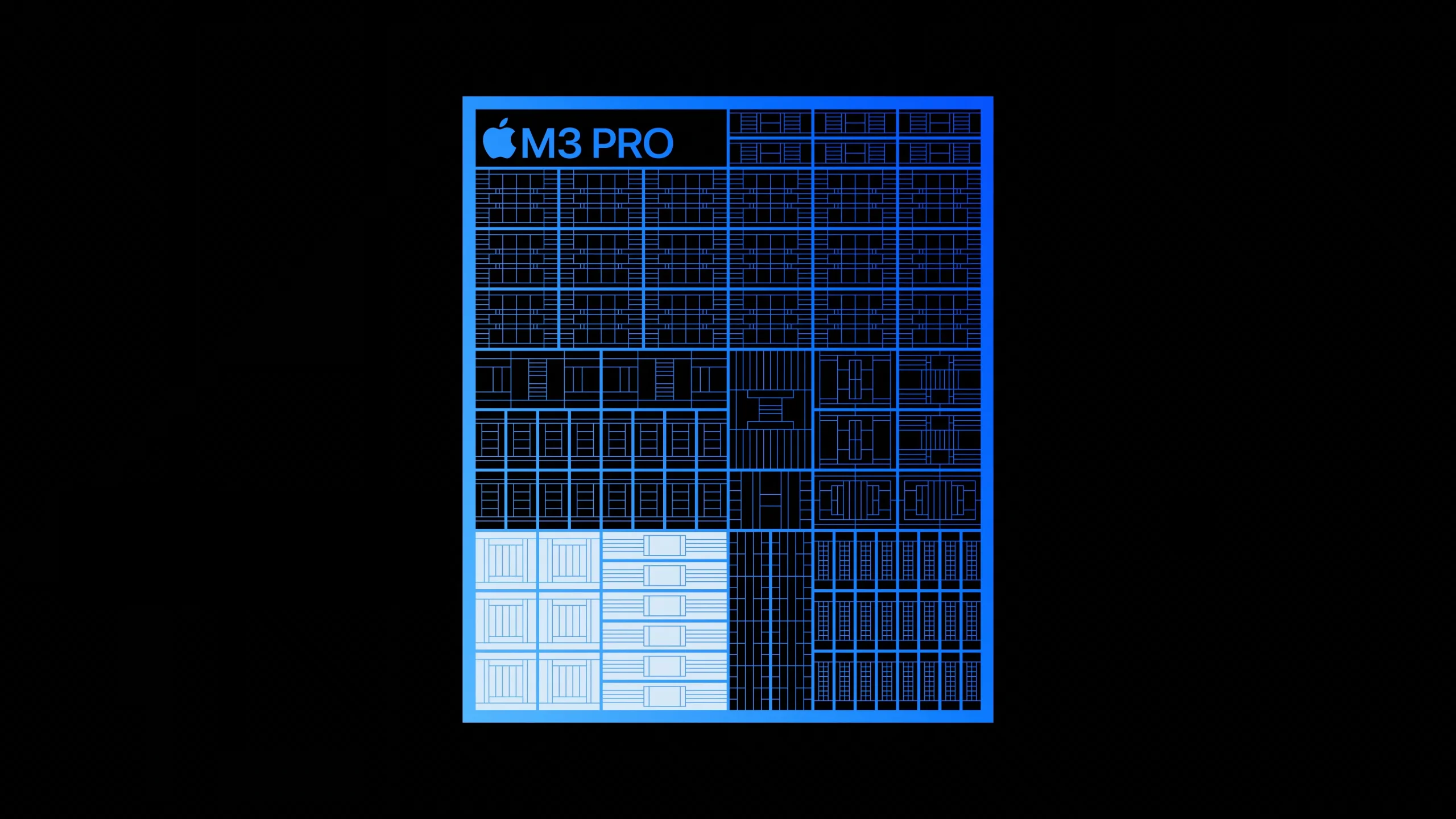 Papel de parede M3 Pro Chip Layout da Apple