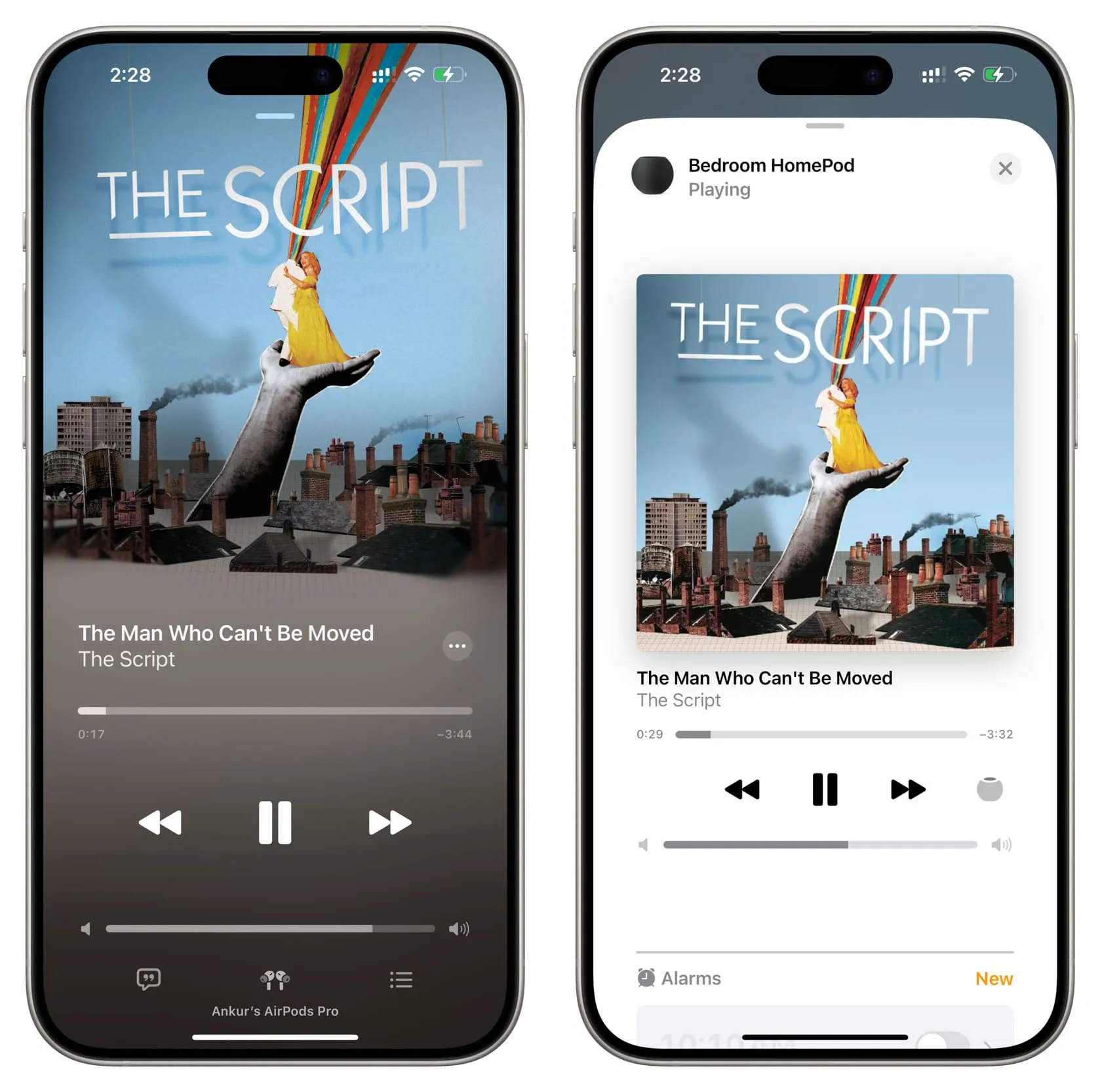 La reproducción de música se movió automáticamente del iPhone al HomePod