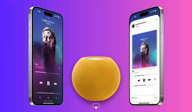 Cómo dejar de ver pantallas de transferencia de reproducción del HomePod en pantalla completa en iPhone