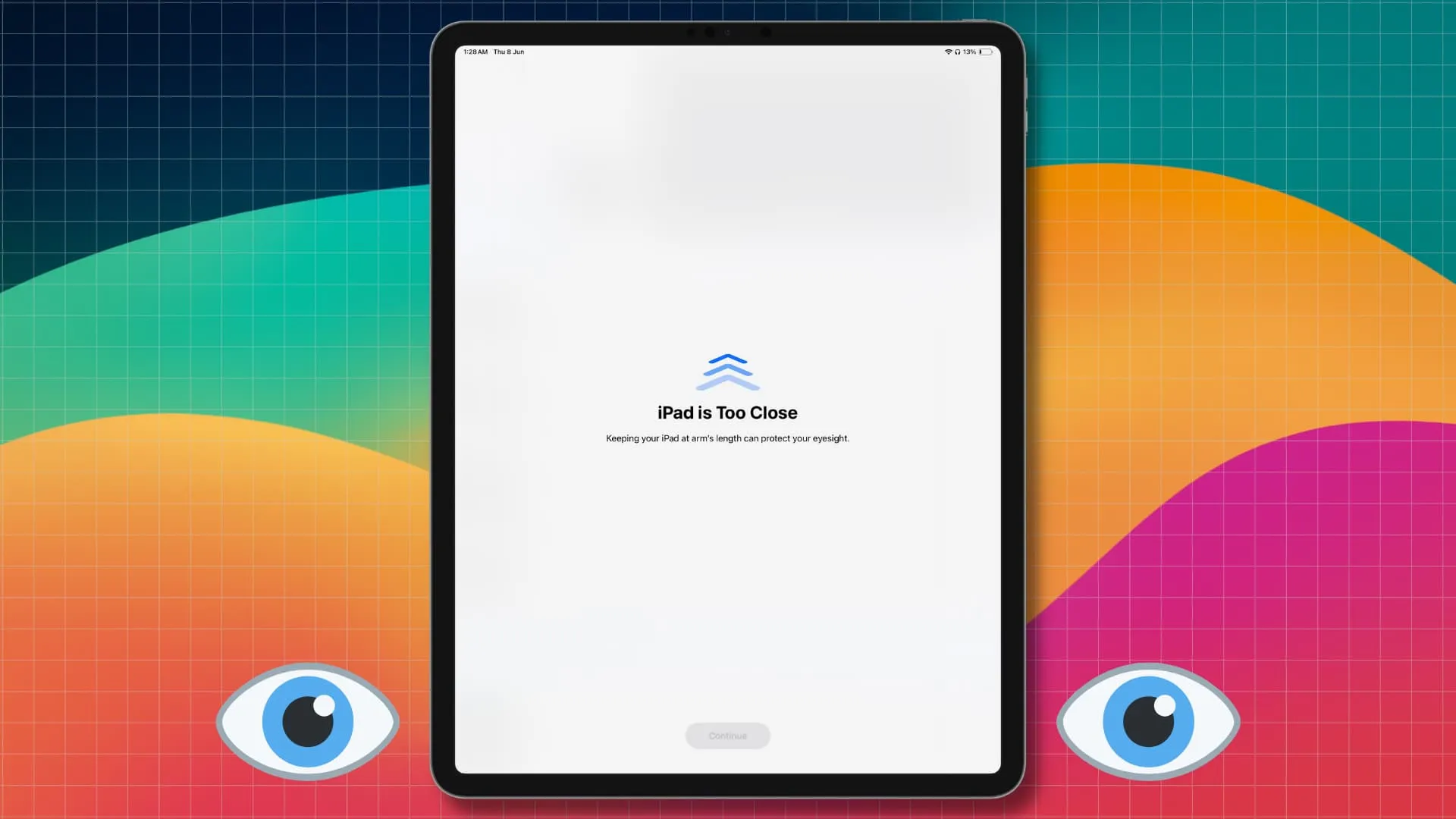 Meldung „iPad ist zu nah“ in iPadOS 17