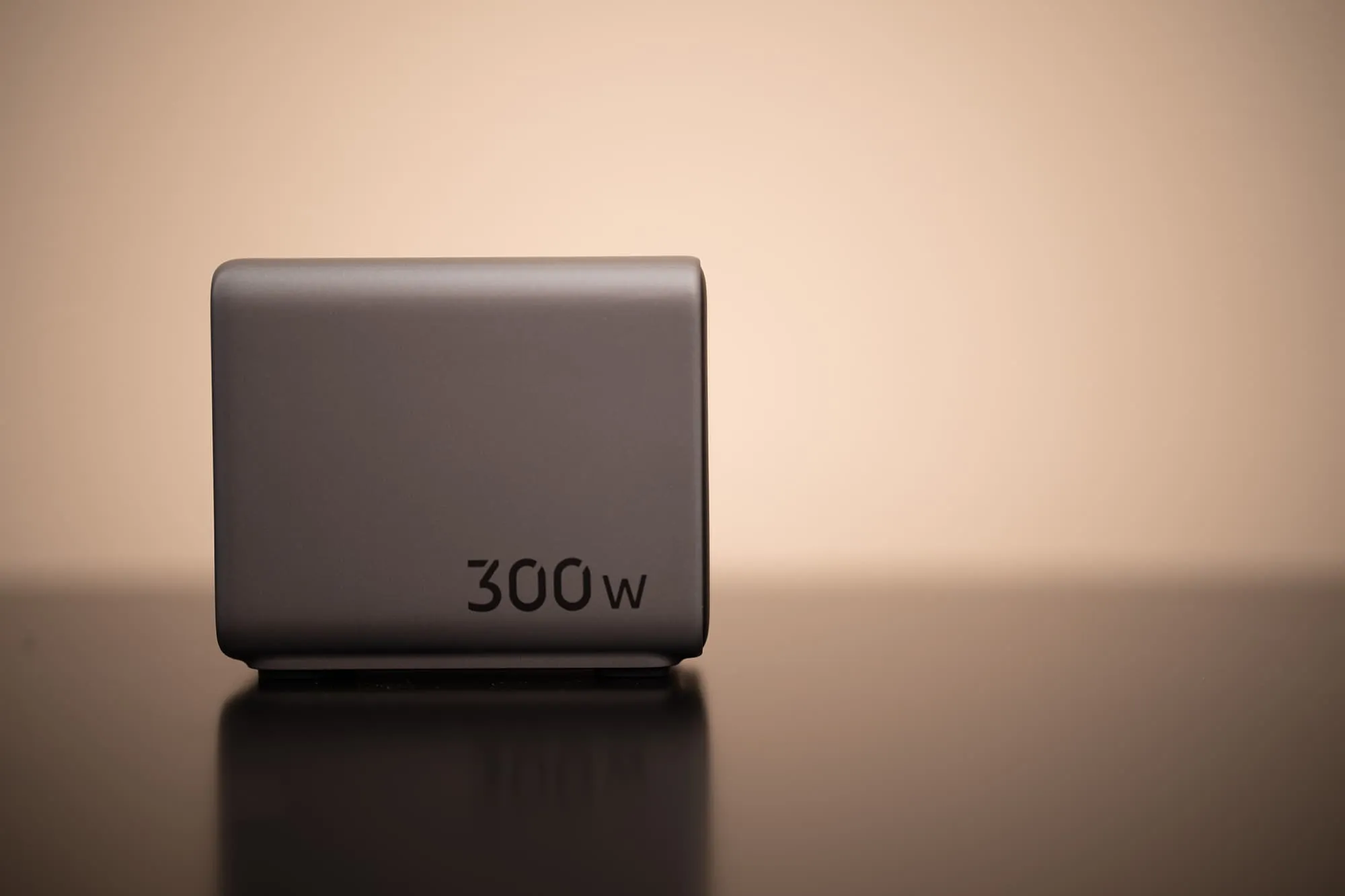 Ugreen Nexode 300W USB-C GaN Charger side view. Ugreen Nexode 300W USB-C GaN Charger side view.
