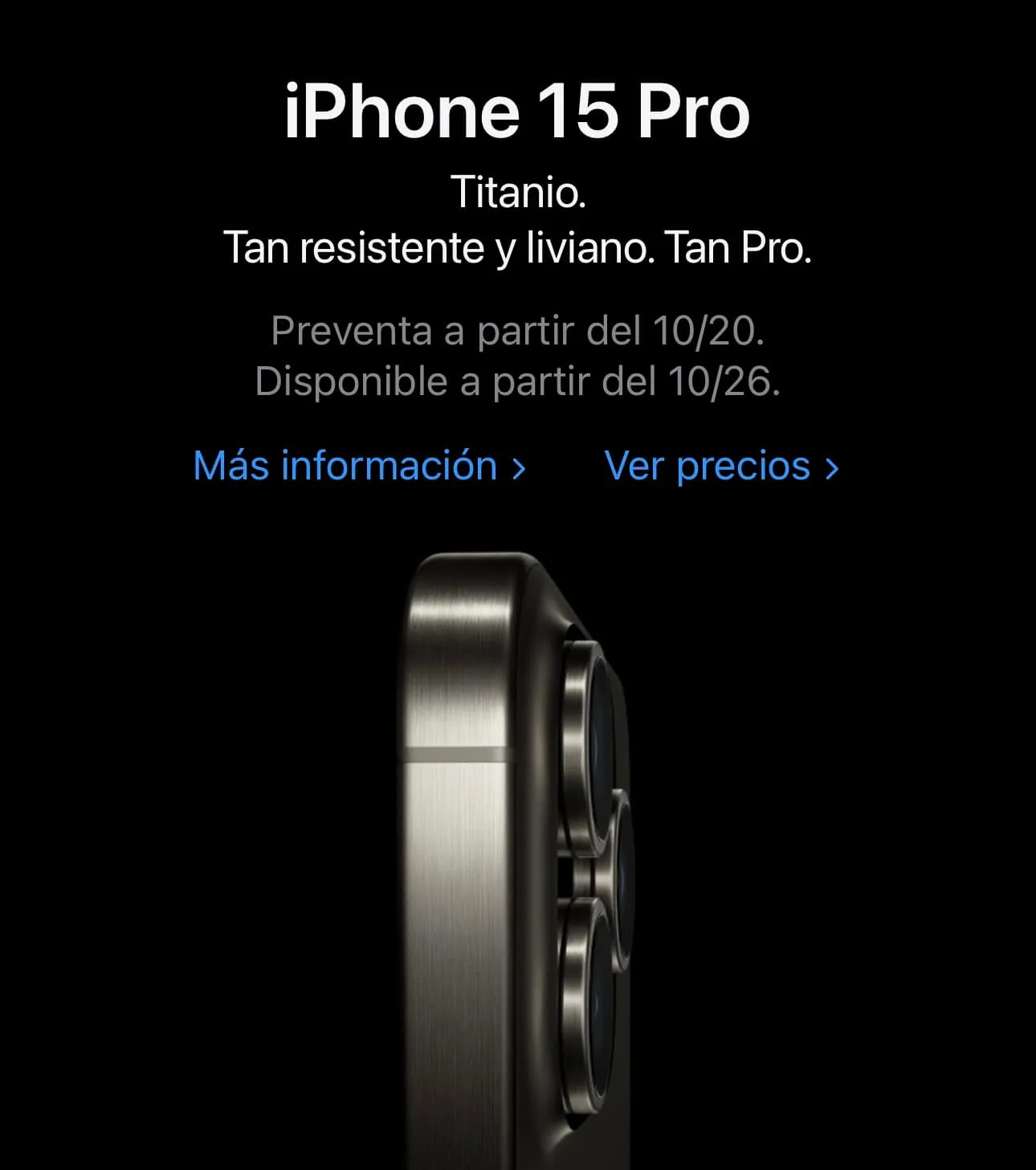 Reserva de iPhone 15 Pro en Chile.