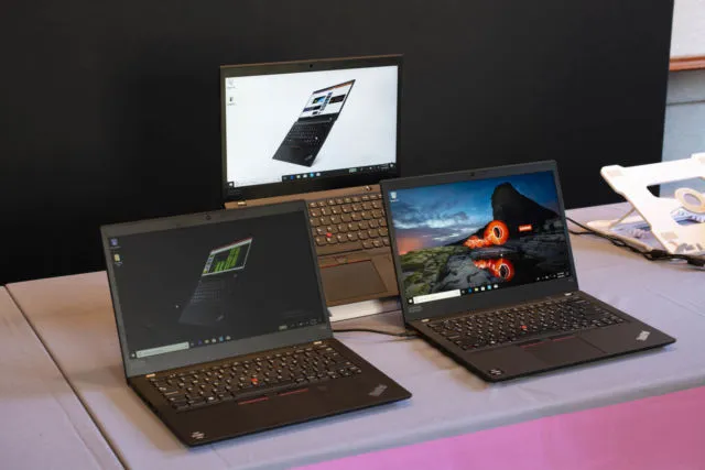Die neuen ThinkPad-Laptops von Lenovo mit AMD-Prozessoren.