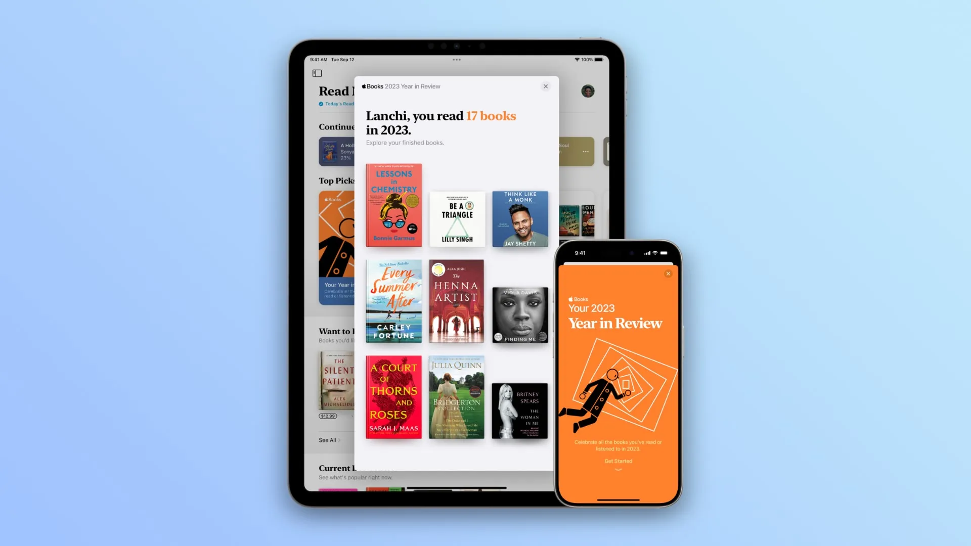 Bilan de l'année sur Apple Books sur iPhone et iPad