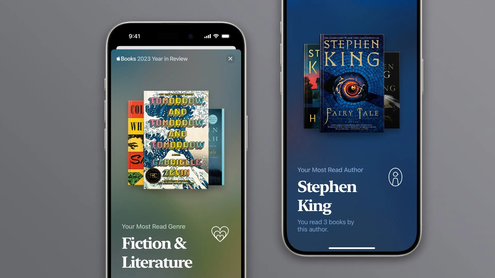 L'auteur et le genre les plus lus dans Year in Review sur Apple Books