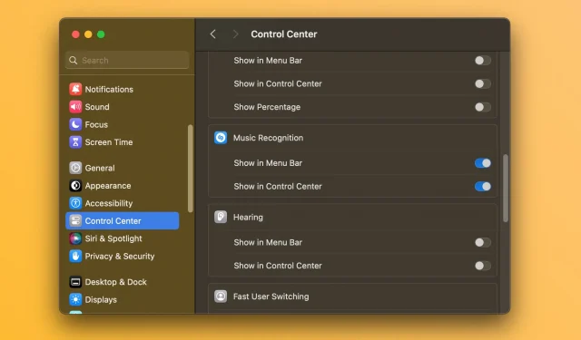 macOS Sonoma 14.2 intègre Shazam dans le Control Center, comme sur iPhone