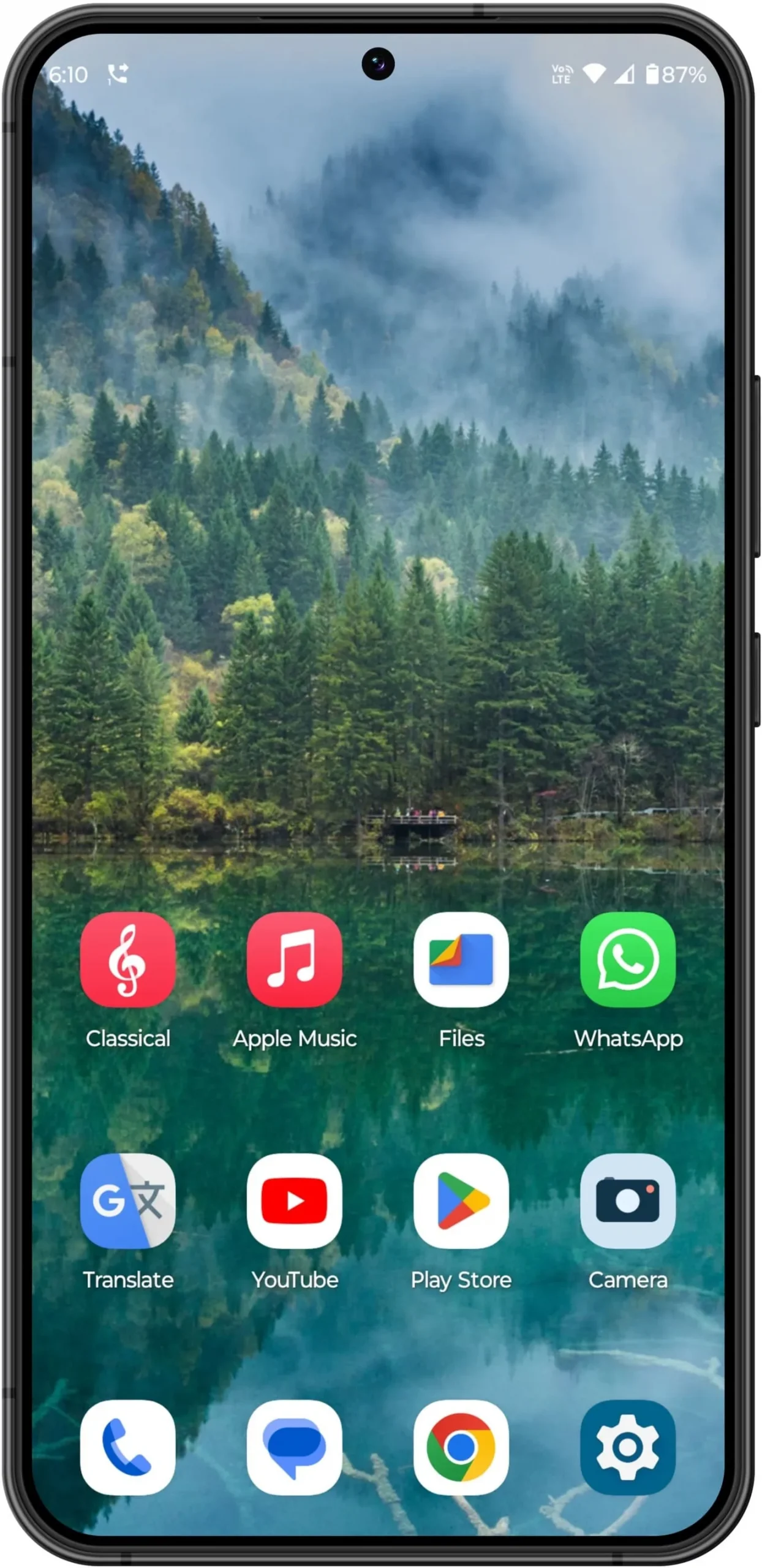 Apps in lower half of Android phone Home Screen Apps in lower half of Android phone Home Screen