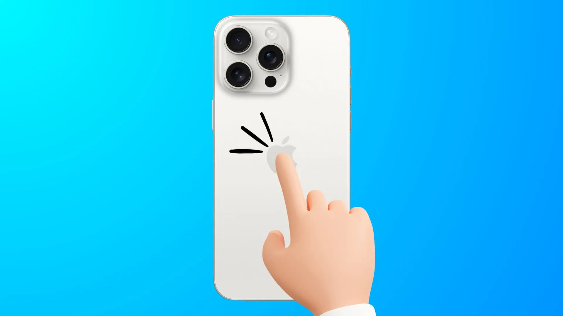 Выполнение Back Tap на iPhone касанием пальца