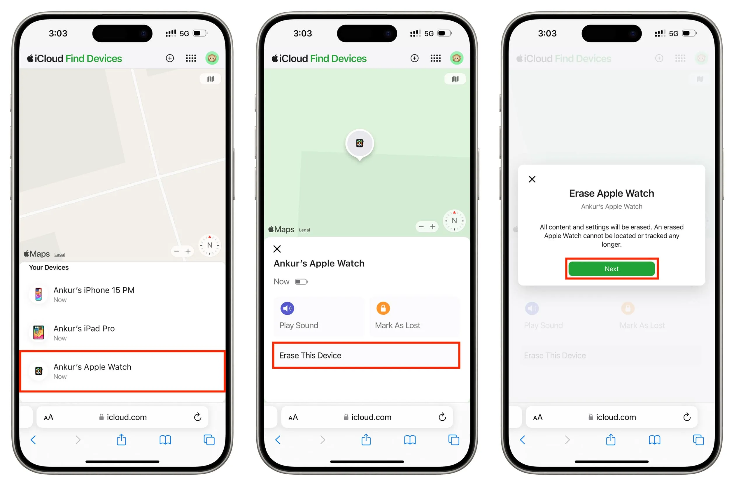 Erase Apple Watch remotely and turn off Activation Lock using iCloud in a browser Erase Apple Watch remotely and turn off Activation Lock using iCloud in a browser