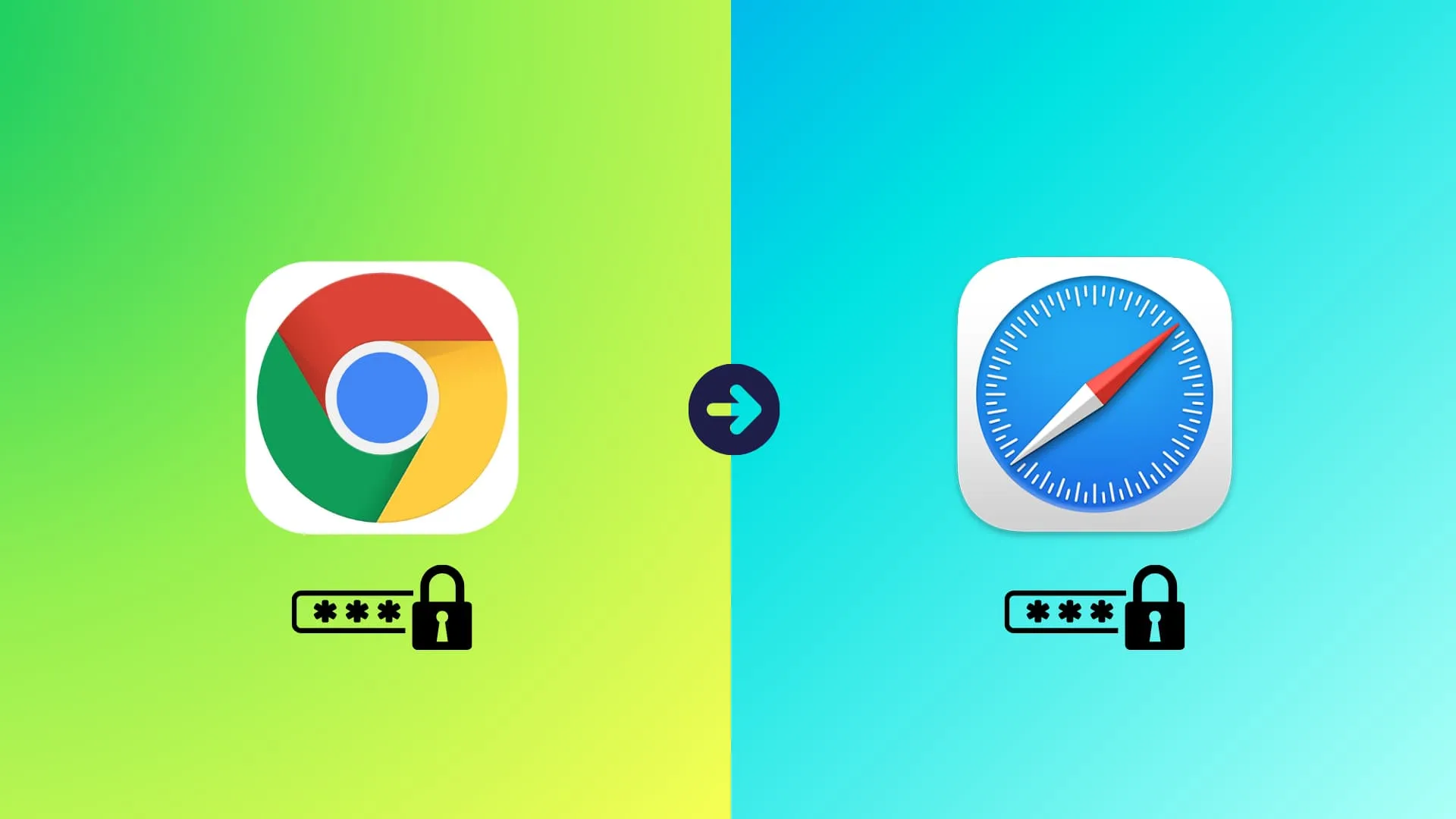 Импортируйте пароли Google Chrome в Safari.