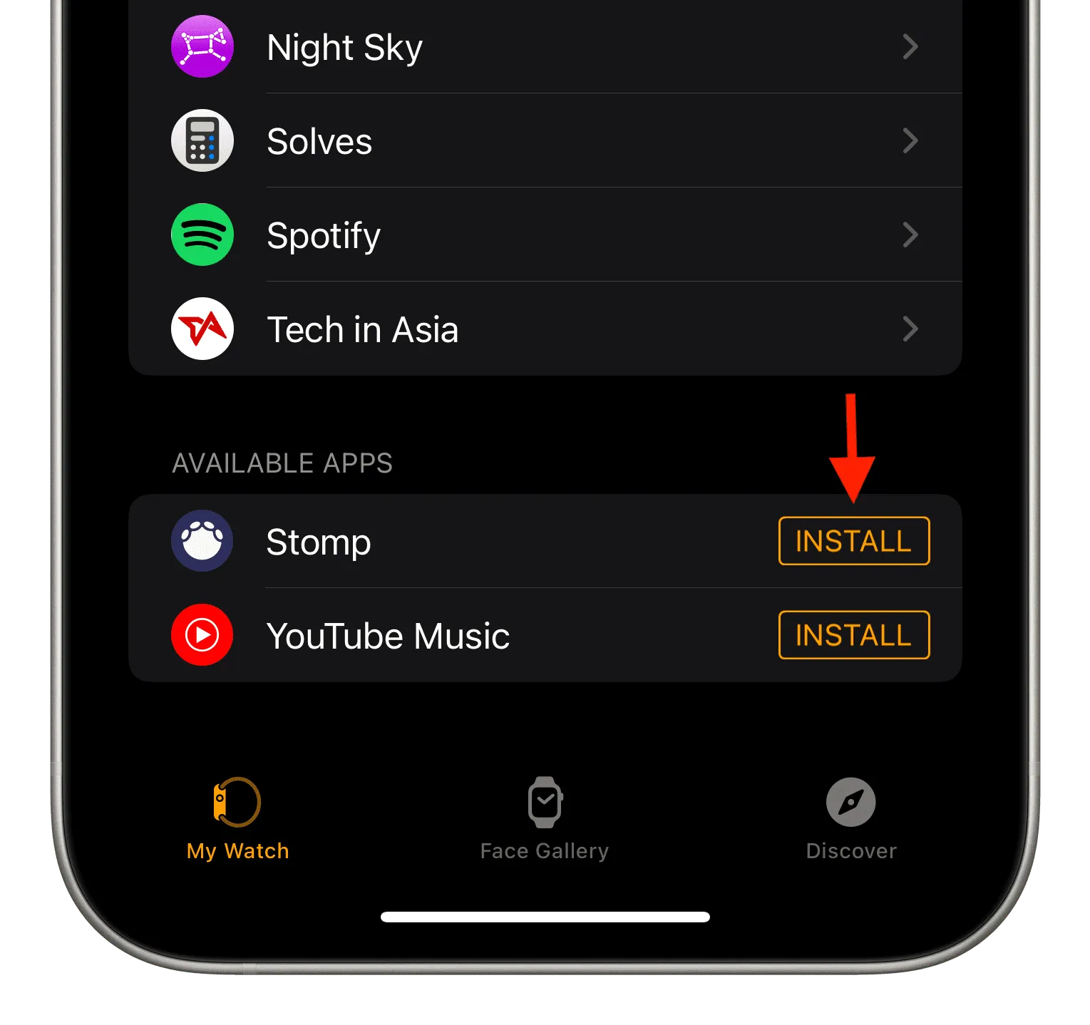Install Stomp app on Apple Watch using iPhone Install Stomp app on Apple Watch using iPhone