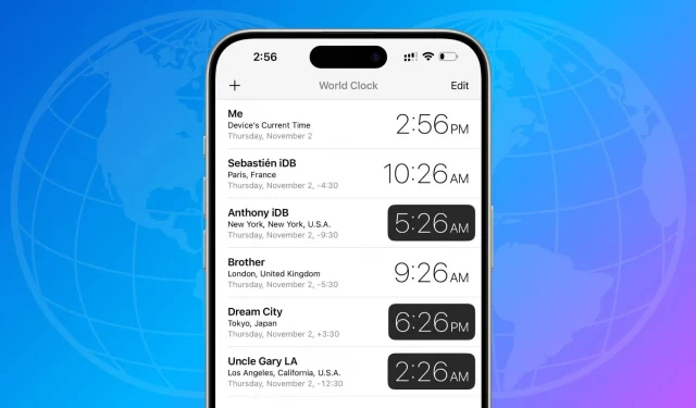 Comment afficher l’heure dans plusieurs fuseaux horaires sur iPhone et iPad