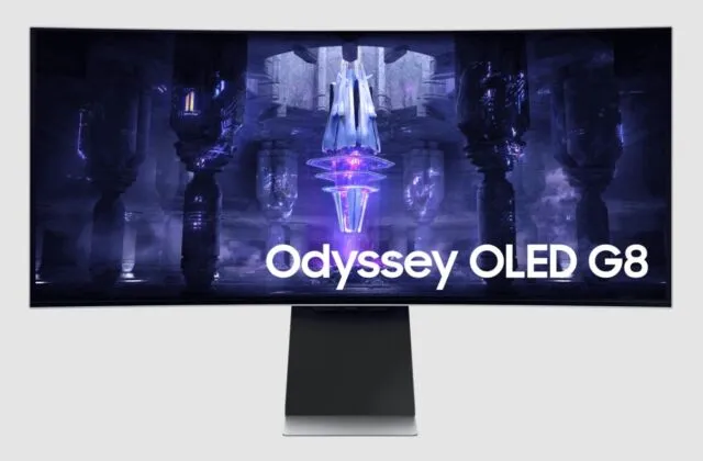 Samsung kündigte im November 2022 den 34 Zoll großen Odyssey OLED G8 mit 3440 x 1440 Pixeln an.