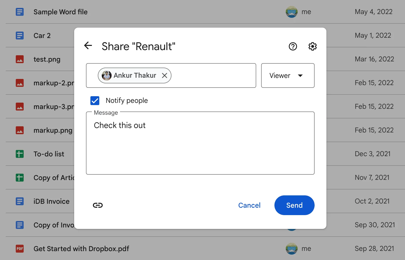 Partager Google Drive avec une personne en particulier