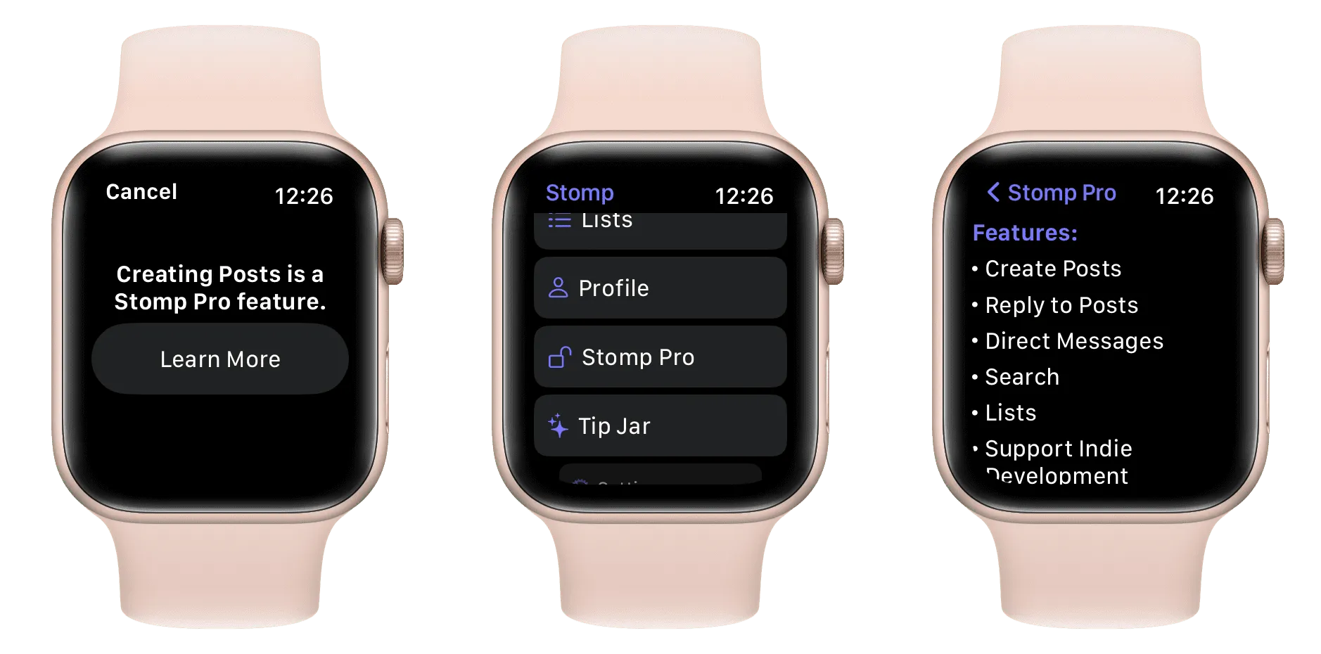 Stomp Pro on Apple Watch Stomp Pro on Apple Watch