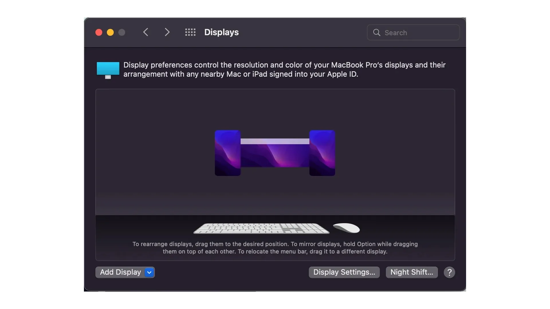 Pilote DisplayLink dans les Préférences Système sur macOS Big Sur