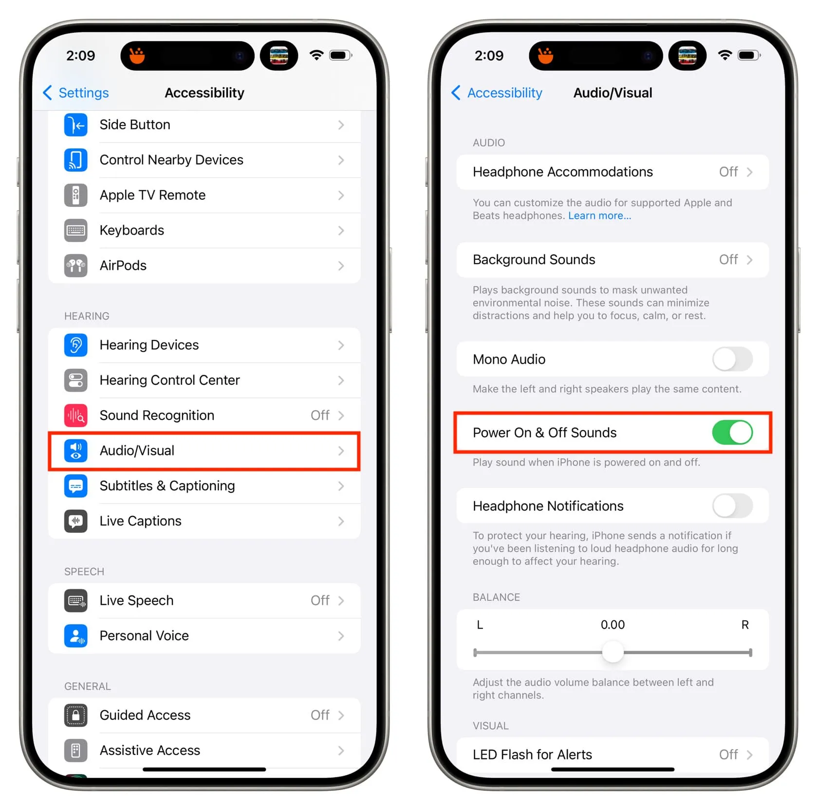 Activar los sonidos de encendido y apagado en el iPhone