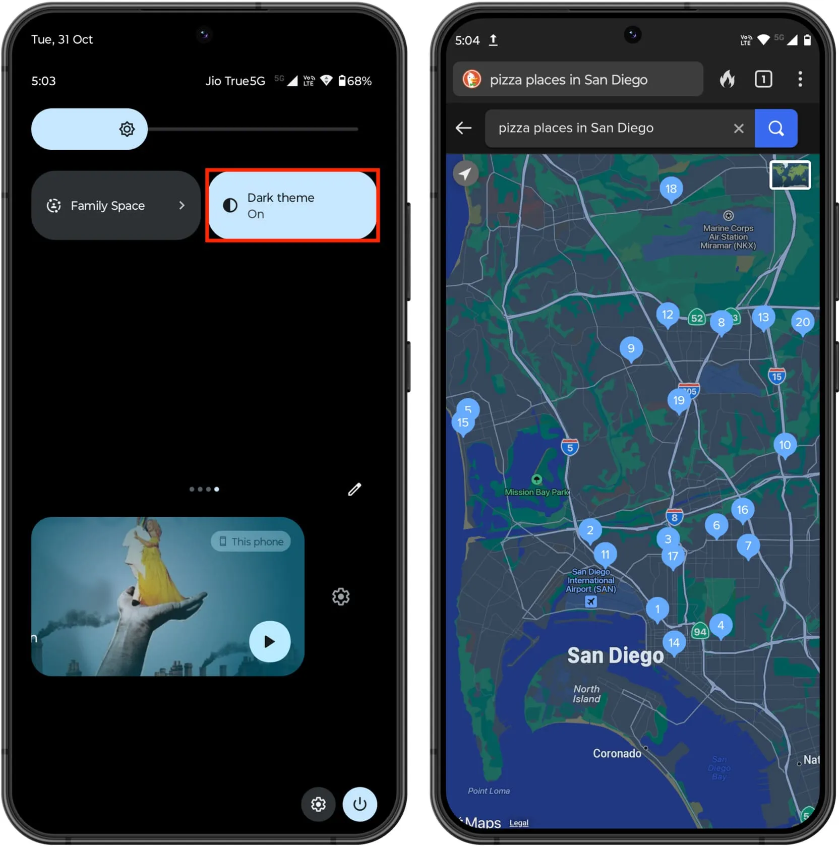 Utiliser le mode sombre dans Apple Maps sur Android