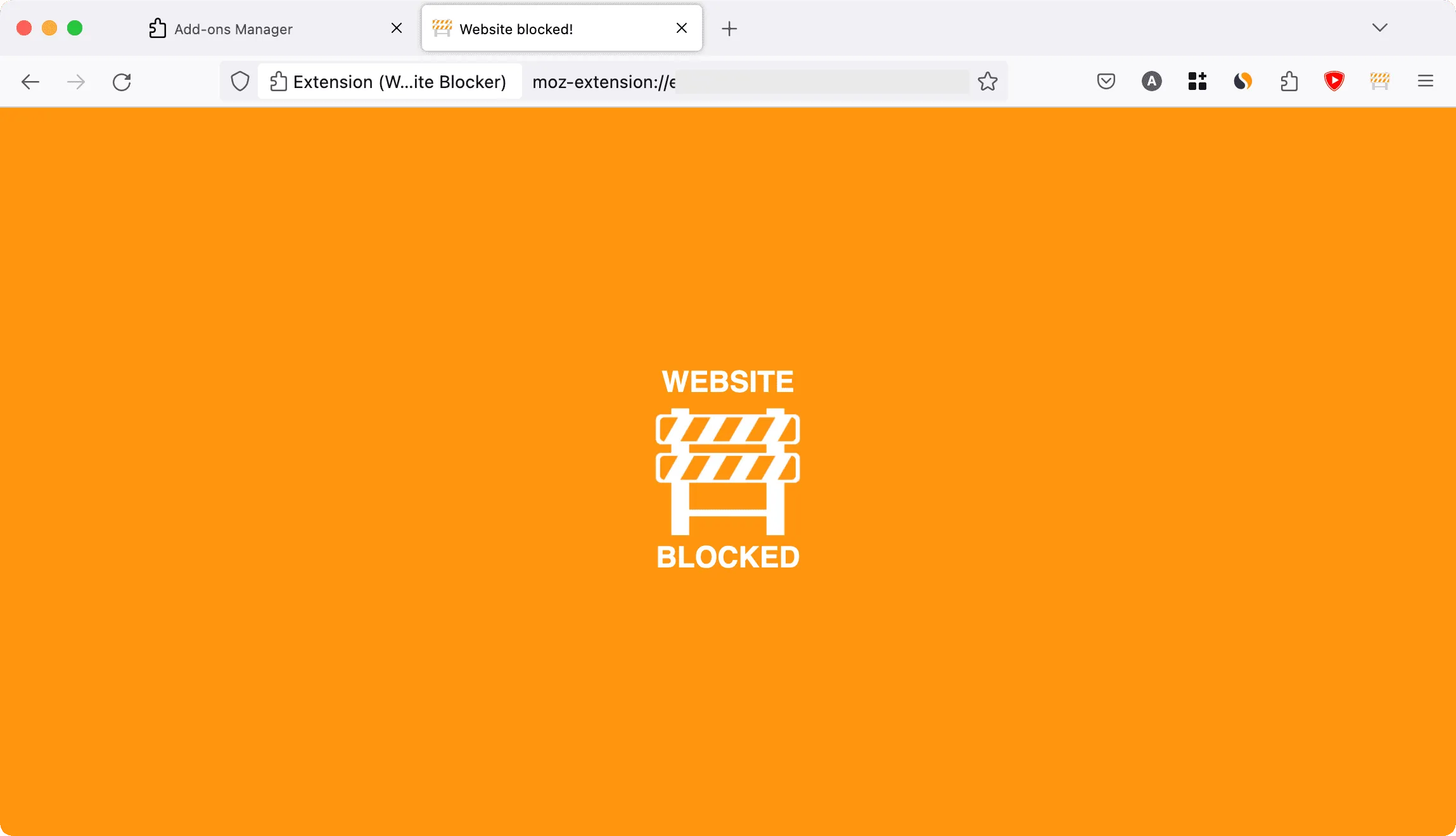 Website-Blocker von Wesley Branton in Firefox