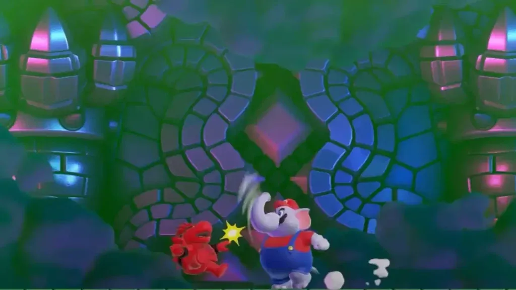 versla Bowser jr met Elephant Mario