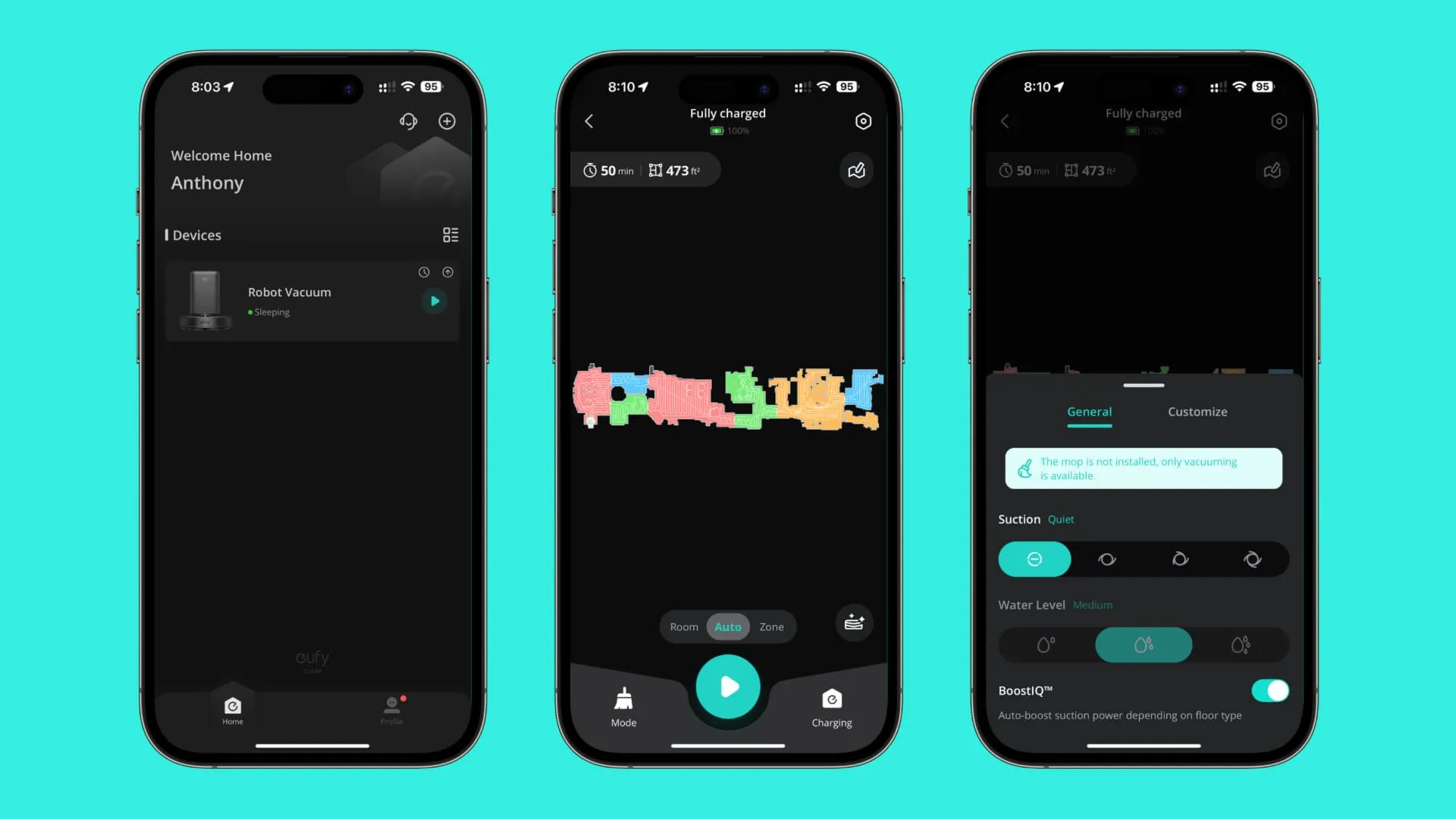 eufy Clean X8 Pro map. eufy Clean X8 Pro map.