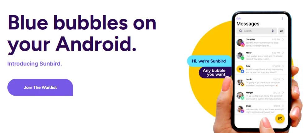 Sunbird's app, which has never launched. Sunbird's app, which has never launched.