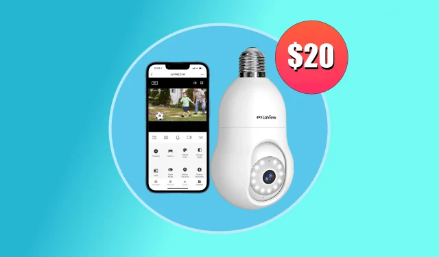 이 영리한 스마트 전구 보안 카메라를 단 20달러에 구입하세요.