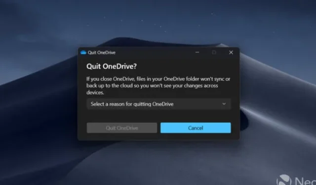 Microsoft zieht ein OneDrive-Update zurück, das Sie befragt, bevor Sie es beenden können