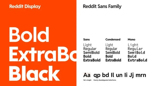 Reddit's new typefaces. Reddit's new typefaces.