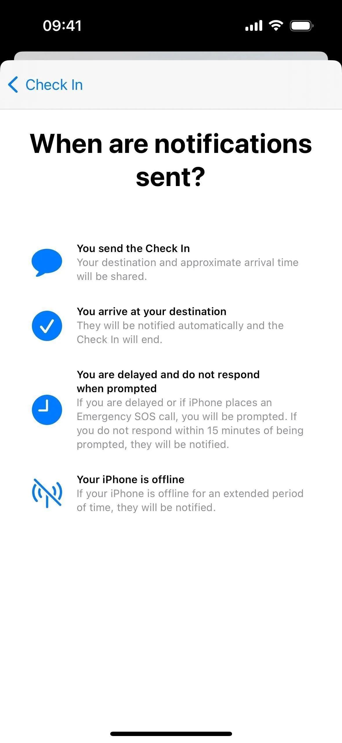 Utilisez la nouvelle fonctionnalité « Enregistrement » de votre iPhone pour informer vos contacts lorsque vous arrivez en toute sécurité à votre destination