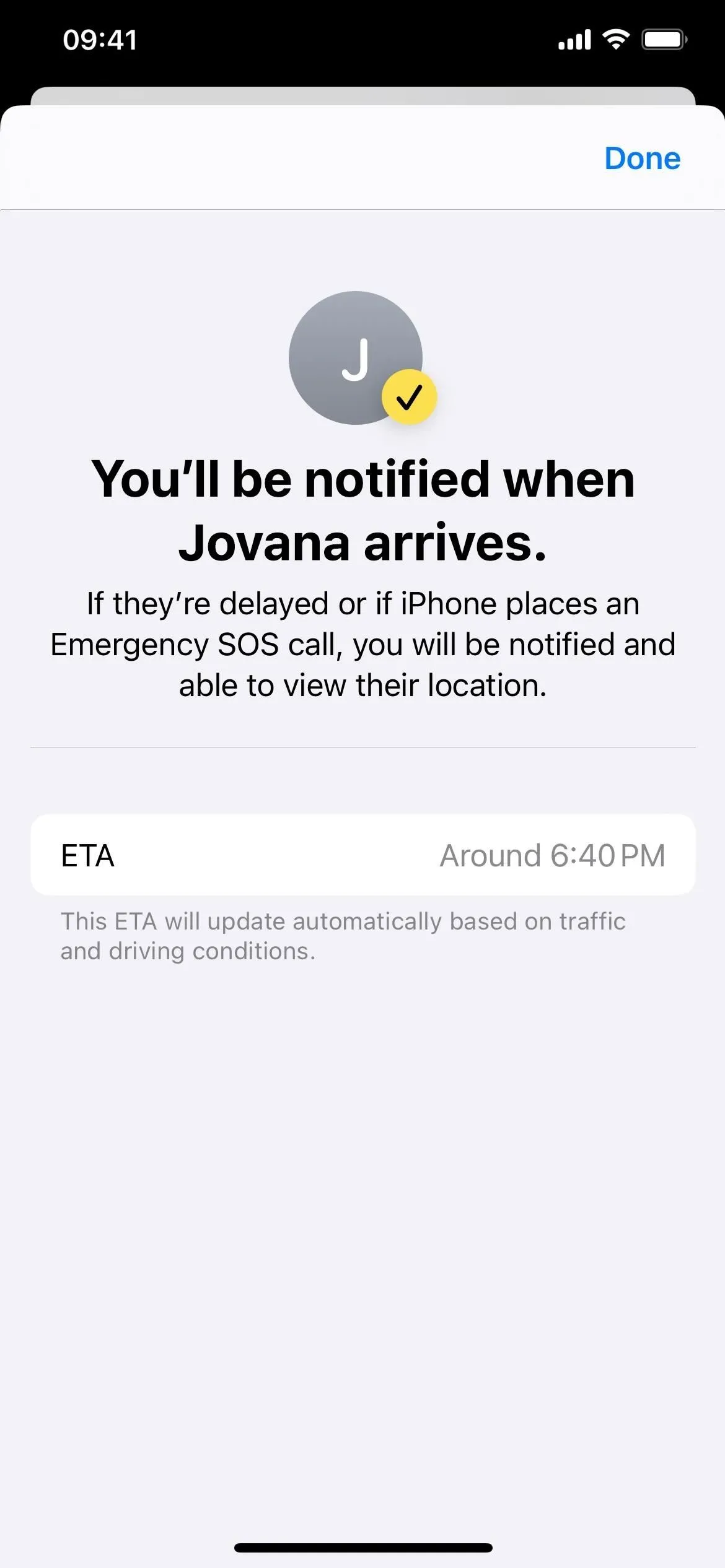 Utilisez la nouvelle fonctionnalité « Enregistrement » de votre iPhone pour informer vos contacts lorsque vous arrivez en toute sécurité à votre destination