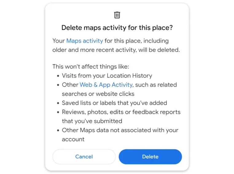 Google's new delete button doesn't seem like it delete's much. Google's new delete button doesn't seem like it delete's much.
