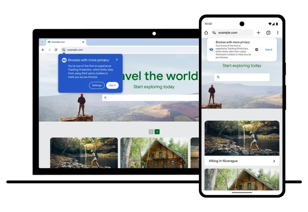 Chrome's new third-party cookies controls. Chrome's new third-party cookies controls.