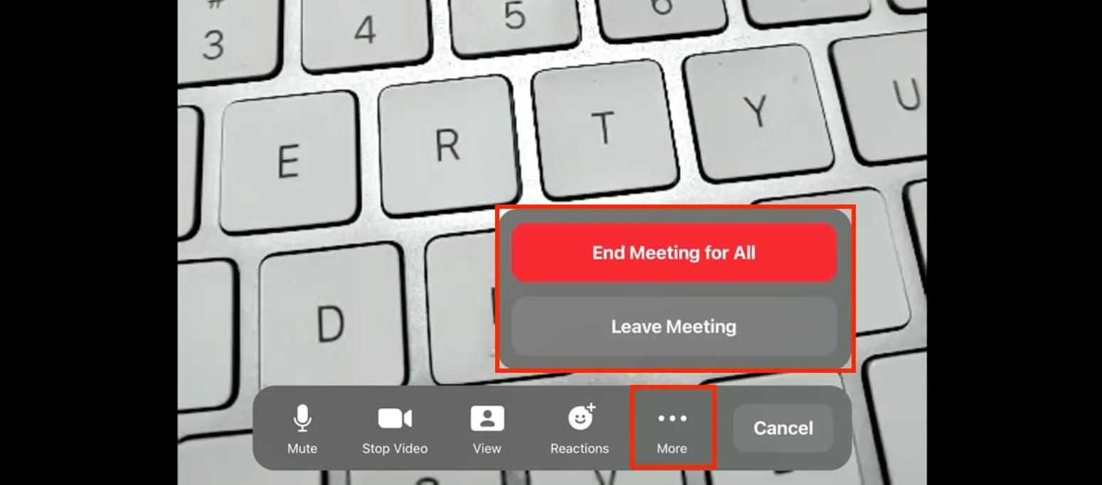 Zoom-Meeting auf Apple TV beenden