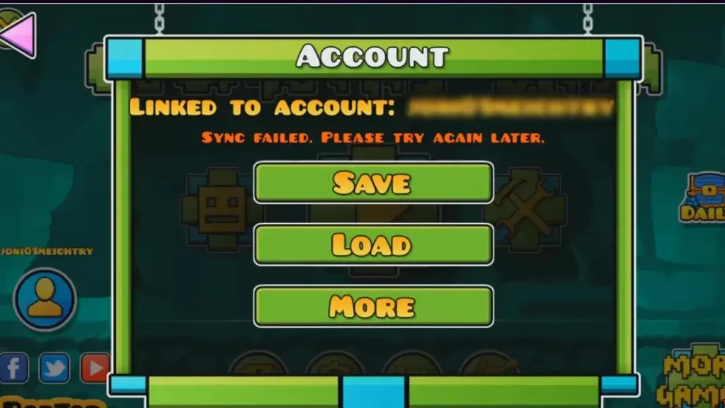 Correction d'erreur d'échec de la synchronisation de Geometry Dash