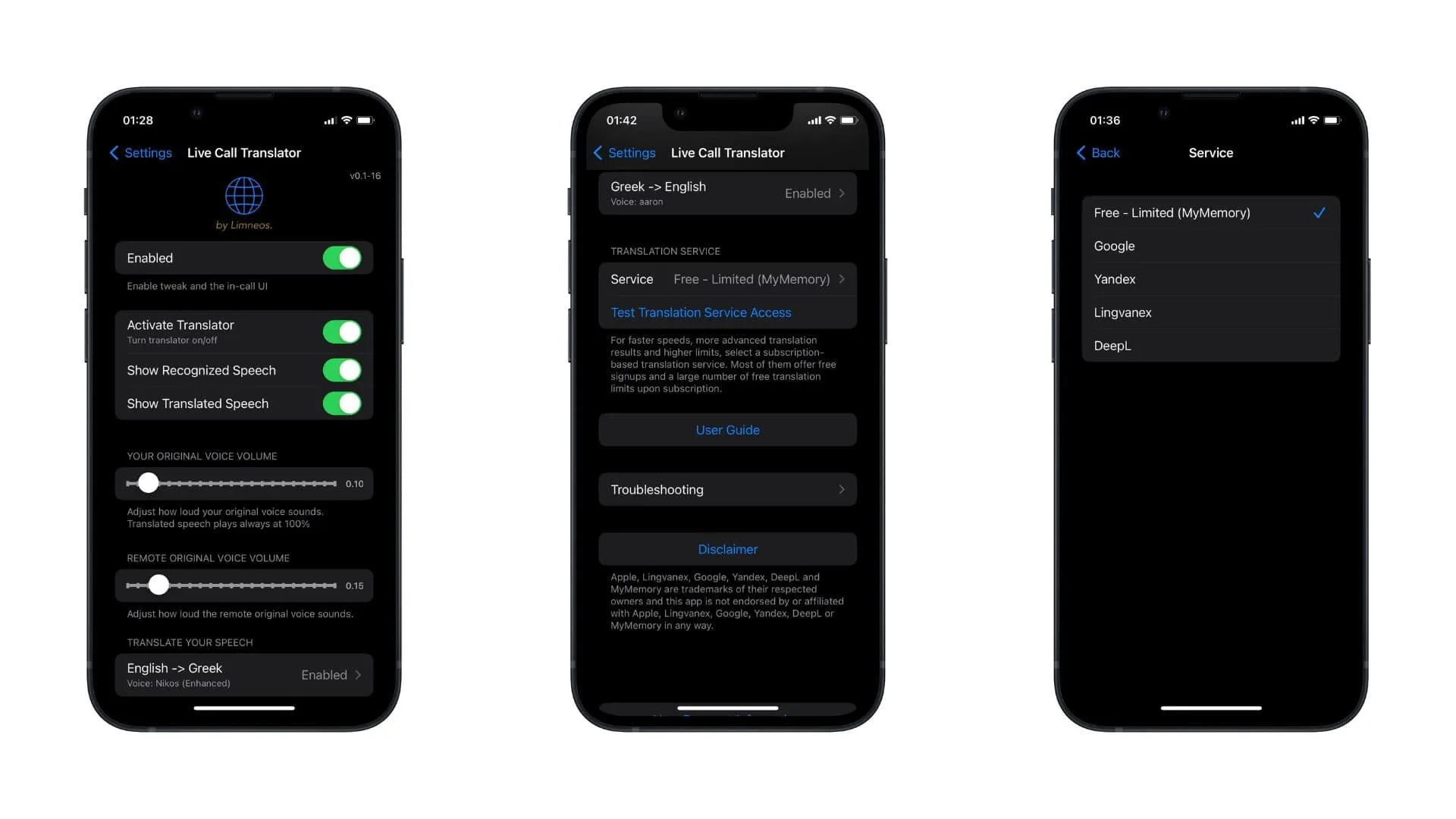 Live Call Translator preference pane. Live Call Translator preference pane.