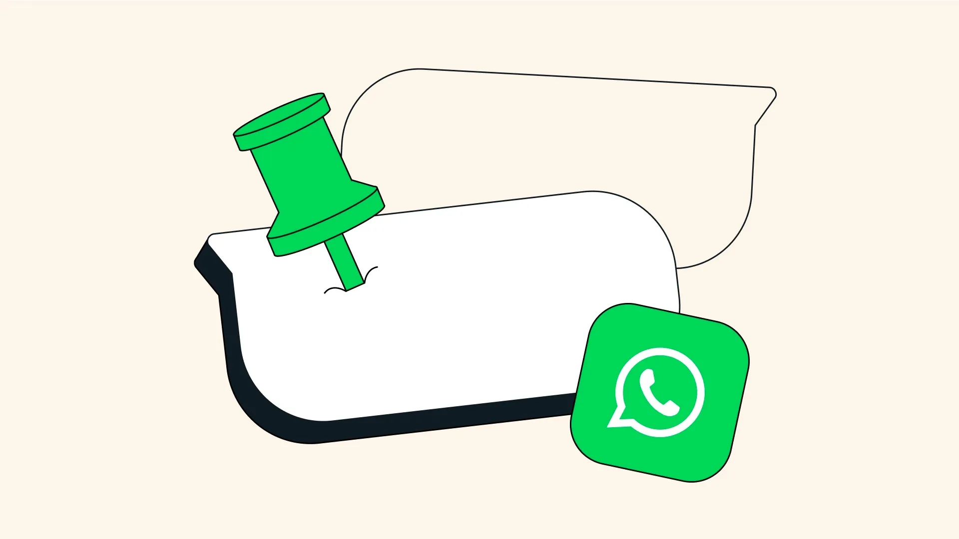 Illustration favorisant l'épinglage d'un message sur WhatsApp