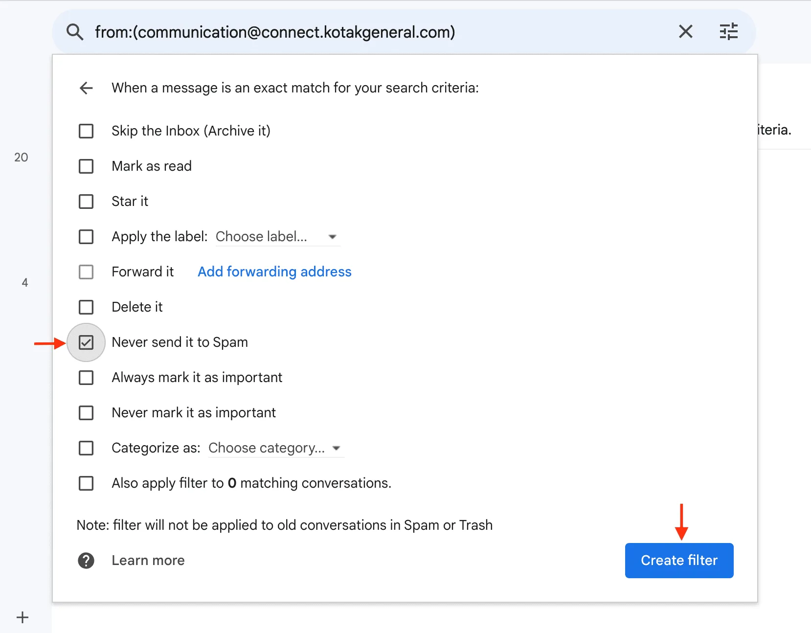 Never send it to Spam filter on Gmail Never send it to Spam filter on Gmail
