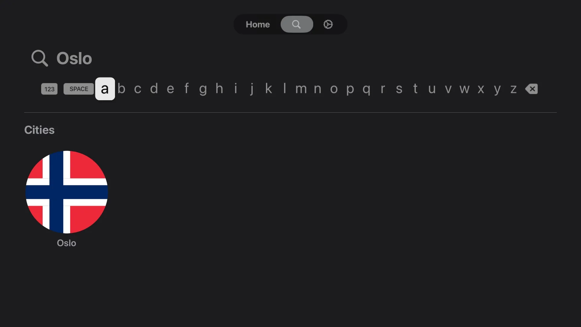 Using Search to find a city in NordVPN for Apple TV Using Search to find a city in NordVPN for Apple TV