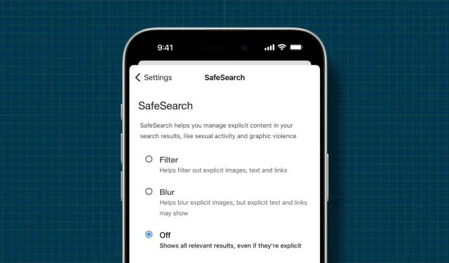 Comment désactiver tous les filtres de recherche sécurisés sur iPhone et iPad