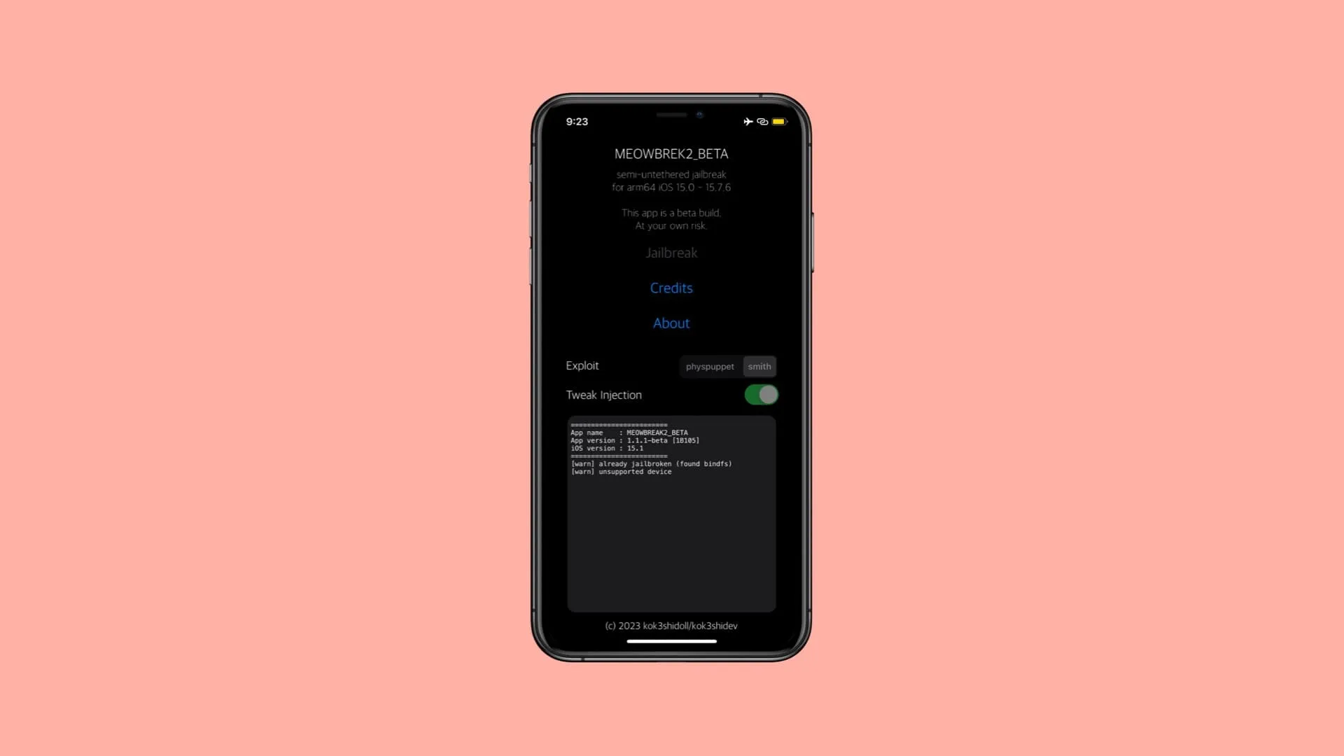 meowbrek2 iOS 및 iPadOS 15.0-15.7.2의 palera1n 장치용 반탈옥 재탈옥 유틸리티입니다.